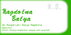 magdolna balya business card